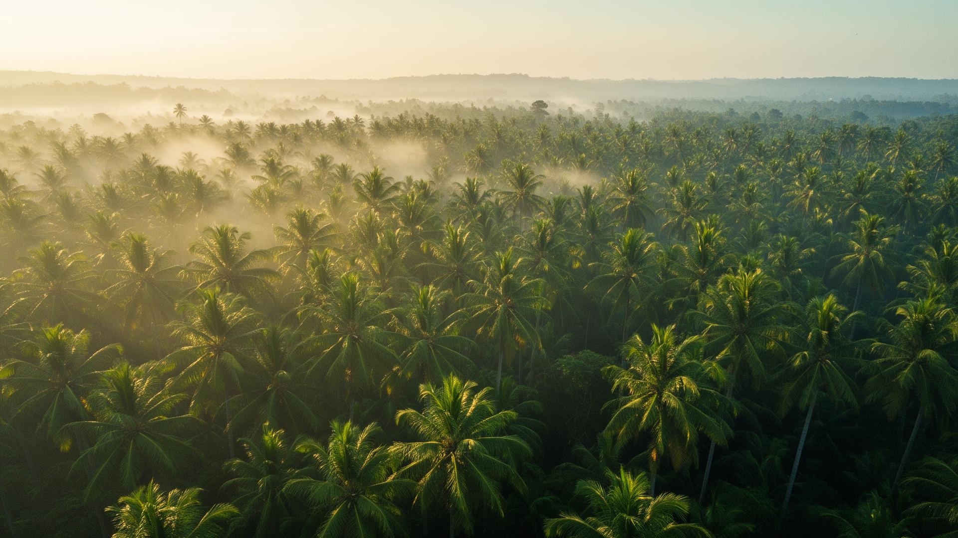 Coconut groves of Kerala