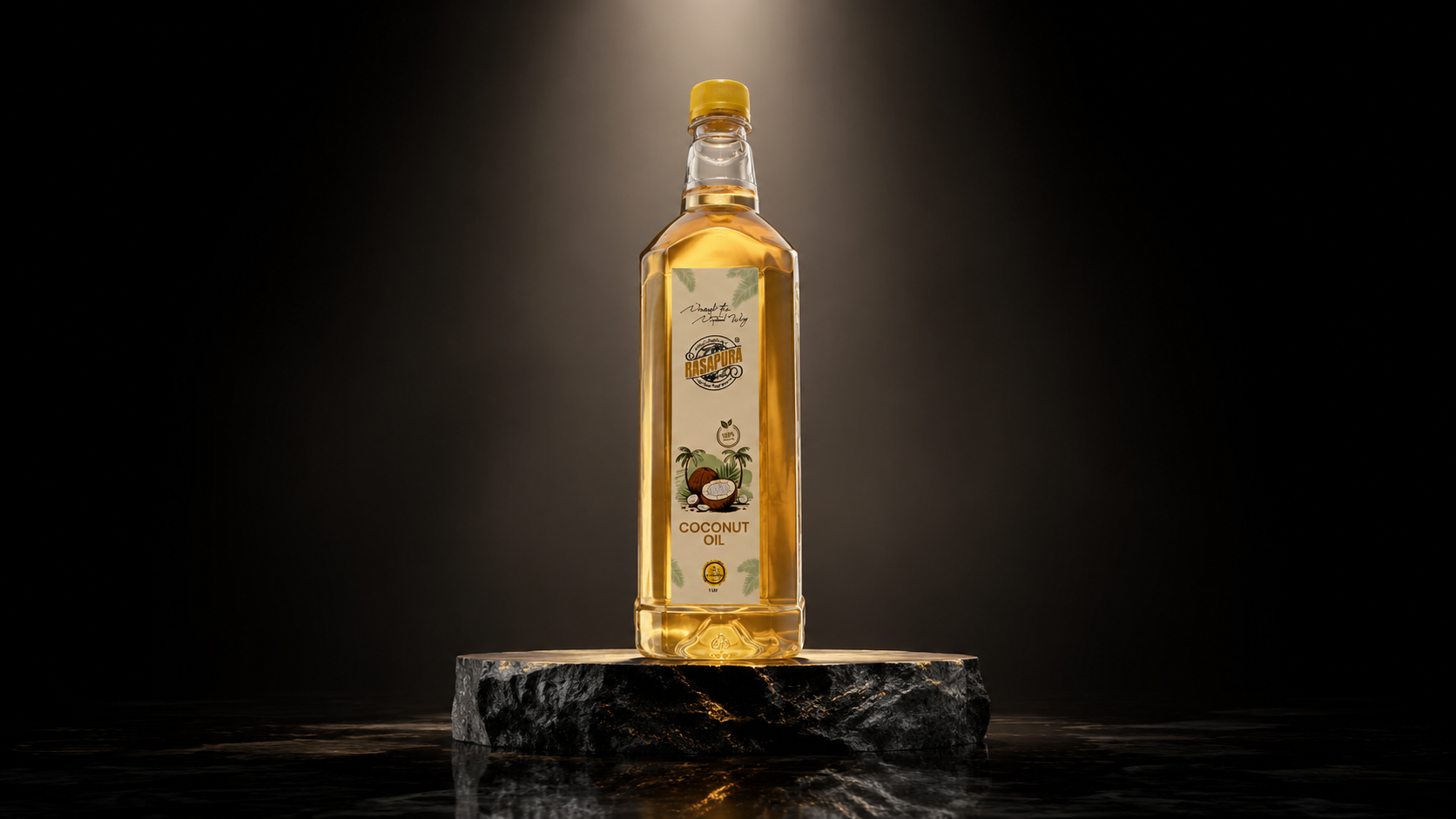 Rasapura coconut oil bottle